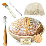 Gärkörbchen - Walfos® Rundes gärkorb zum brotbacken-Set, 100%...