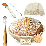 Gärkörbchen - Walfos® Rundes gärkorb zum brotbacken-Set, 100%...