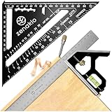 Zimmermannswinkel 12-IN-1 - Komplettes Set mit Anschlagwinkel (Set of 2) -...