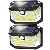 WELALO Solarlampen für Außen mit Bewegungsmelder, 【2 Stück】 188 LED...