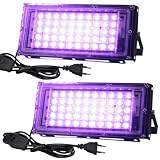 Yuragim 2 Stück 50W LED UV Schwarzlicht Strahler, UV Fluter IP66...