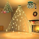 Dalugo Lichterkette Weihnachtsbaum Warmweiß, 480 LED 2.4m in 16 Stränge...