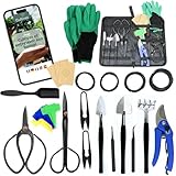 Cultivea® Set aus 32 kompletten Bonsai-Werkzeugen - Stahlwerkzeug -...