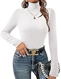 Ekouaer High Neck Top Damen Unterhemd Winter Langarmshirt Warm Thermo...