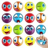 15Pcs Anti Stress Spielzeug Bälle,6CM Lustige Gesichter Softball,Mini...