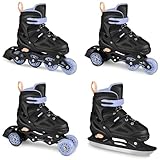 SPOKEY Quattro Set 4in1 Inliner/Rollschuhe/Triskates/Schlittschuhe...