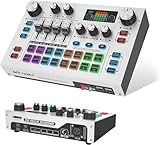 MT-VIKI Gaming Audio Mixer mit LCD Bildschirm XLR Audiomixer Live Sound...