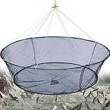 100cm Senke Angeln Wurfnetz Faltbare Fischernetz Köderfischsenke Masche...