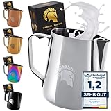 Barista Legends® Milchkännchen Edelstahl 350ml mit speziellem Latte Art...