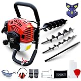 Buko 52 cc 2Stroke Benzin Erdlochbohrer Zaun Post Loch borrer Bagger 3HP...