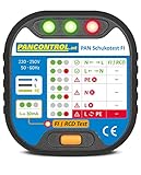 Pancontrol PAN Socket-Tester FI, Steckdosen-Prüfer + 30mA FI-Test