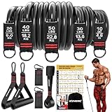 GYMERK Resistance Bands Set, Expander Fitness Mit Gummigriffe,...