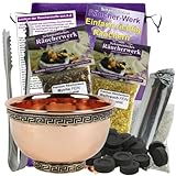 Räuchern 9-TLG Set STARTERPAKET RÄUCHERSCHALE, WEIHRAUCH, MYRRHE...