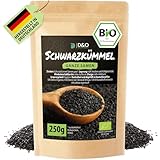 Schwarzkümmel Samen Bio, 250g ganze Schwarzkümmelsamen aus Ägypten,...