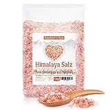 MeerBach & Rose Himalaya Salz, rosa Kristallsalz, 1kg grobe Körnung für...
