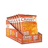Quest Tortilla Style Protein Chips Nacho Cheese Flavor, Glutenfrei, 8 x 32...