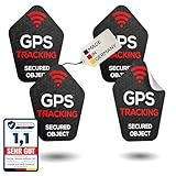 TinyTag® 4X Hinweis-Aufkleber für GPS Tracker - Wetterfester Warn-Sticker...