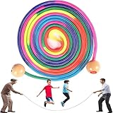 Springseil für Mehrspieler,5 Meter Springseil Kinder,Regenbogenfarben Jump...