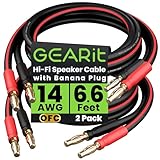 GEARit 2x2.5mm² Lautsprecherkabel mit Bananensteckern (2er Pack, 6,6 Fuß...