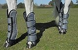 Rhinegold Elite Reisestiefel, volle Länge, 4 Stück, 0, Silber/schwarz,...