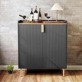 HOLTICO Weinschrank mit 9 Flaschenregale - Moderner Bar- und...