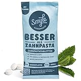 Smyle Zahnpasta tabletten - Vegan, Fluoridhaltig, Plastikfrei, Biologisch...