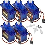 AZDelivery 5 x Micro Servo Motor kompatibel mit SG90 9G für RC Roboter...