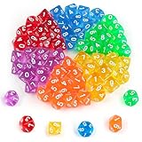 Polyedrische Würfelset, 60PCS Acrylic Dice Set, D10 Spielwürfel Würfel...