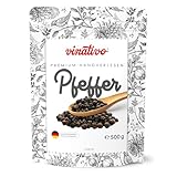vinativo Schwarzer Pfeffer - ganz - 500g - Premium Qualität - schwarze...