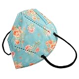 TubeRoo FFP2 Maske Bunt mit Muster Motiv Blumen 10 Stück M1 farbig Farbton...