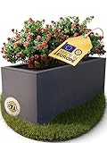 Ondis24 Pflanzkübel Vulkan, 57L Pflanzvolumen, rechteckig, Blumenkasten...
