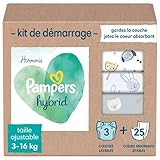 Pampers - Harmony Hybrid Starter Pack, 3 waschbare Windeln + 25...