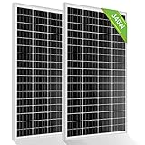 ECO-WORTHY 300W 12 Volt monokristallines Solarmodul, 2 Stücke 150W...