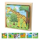 KQDRAVINE Würfelpuzzle Holz, Holzpuzzle 3D,Würfelpuzzle Puzzlespiele 6 in...