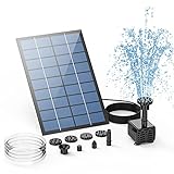 AISITIN Solar Springbrunnen 2.5W DIY Solar Teichpumpe 2025 Upgrade mit 1.2...