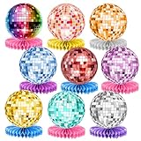 tlidfgeo 9 Stück Disco Deko Tischaufsätze, Geburtstag Bienenwabe...