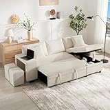 OKMYHOME Sofa, rechts, ausklappbar, Ecke, 3-4-Sitzer, mit Aufbewahrung,...