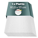 Hohlkammerplatten für Gewächshaus 60,5 x 121 cm - Polycarbonatplatten,...