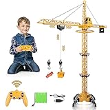 deAO Ferngesteuerter Turmkran Spielzeug, 6-Kanal 128cm Hoch Mega Crane...