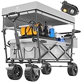 KESSER® Bollerwagen faltbar GT9000 Handwagen mit Dach | Transportwagen...