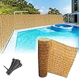 LMMIAOZ Sichtschutzzaunelemente aus Bambus für Balkone, Außenkulissen und...