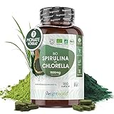 WeightWorld Bio Spirulina Chlorella - 180 Algen Kapseln - Nur 2 Kapseln pro...