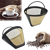 STCRERAG 2 Stücke Kaffeefilter Größe 4 Kaffee Dauerfilter Edelstahl...