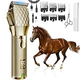 GHWMYD Schermaschine Pferd Kabelloses, Wiederaufladbare Pferdeschermaschine...