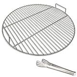 Huanniu - Runde 304 Edelstahl Grillroste mit Grillzange, 44.5 cm...