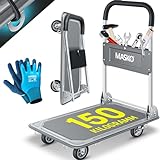 MASKO® Plattformwagen Transportwagen Lagerwagen Klappbar Inkl....