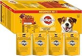 Pedigree Adult Hundenassfutter Gemischte Selektion, 40 Portionsbeutel,...