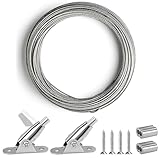 Sinofort Drahtseil 2mm*6m Stahlseil Drahtseil Spanner Gardinenseil...