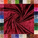 fingsi Mats Pannesamt Stoff – Coupon – edler glänzender Stretch Stoff...