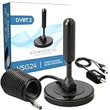 VSG24 DVBT2 Antenne mit Verstärker 36Dbi+ HDTV Zimmerantenne für...